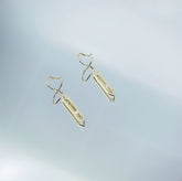 New York Floating Diamond Earrings Silver